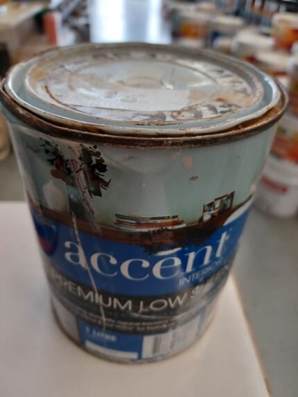 Accent Interior - White Low Sheen - 1 litre for $5