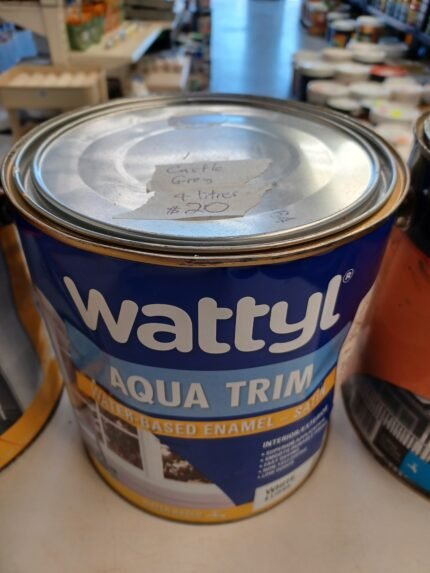 Wattyl Aqua Trim - Castle Grey (Satin)- 4 litres for $20