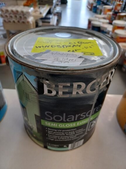 Berger Solarscreen - Windspray Semi Gloss - 4 litres - $20