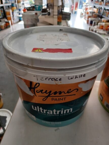 Haymes Ultratrim - Terrace White Semi Gloss - 10 litres for $50
