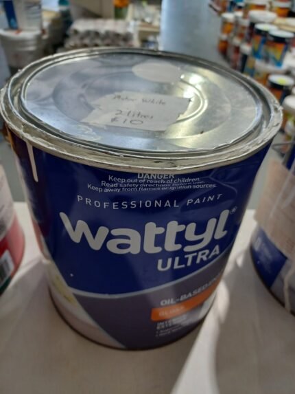 Wattyl Ultra - Astor White - Oil-based Enamel - Gloss - 2 litres for $10