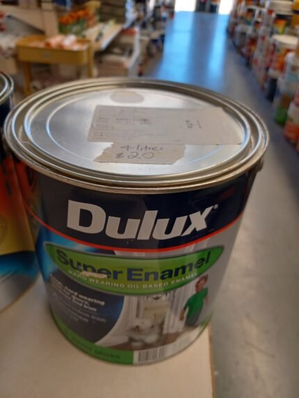 Dulux Super Enamel - White on White - Semi Gloss - 4 litres for $20