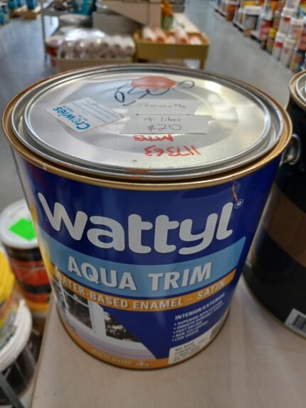 Wattyl Aqua Trim - Terracotta - Water Based Enamel - 4 litres for $20