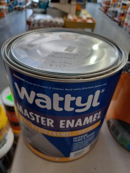 Wattyl Master Enamel - Oil Based - Parchment (2x) - 2 litres for $10