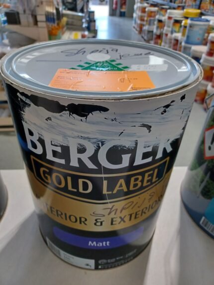 Berger - Gold Label - Interior & Exterior - White Matt - 6 litres for $30