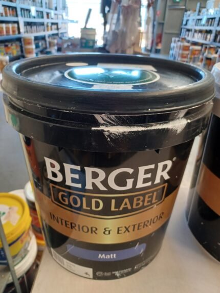 Berger Gold Label - White Matt - Interior & Exterior - 1 litre for $5