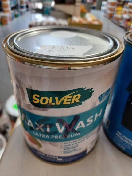 Solver Maxi Wash - White - Low Sheen Acrylic - 1 litre for $5