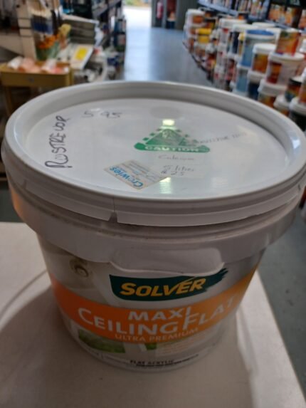 Solver Ceiling Flat - Calcium - Flat Acrylic - 5 litres for $25