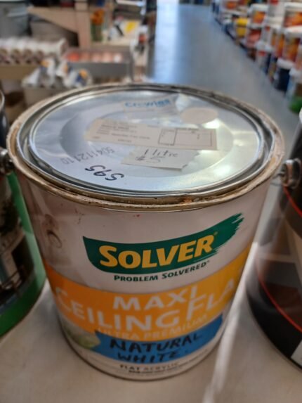 Solver Maxi Ceiling Flat - tinted to Natural White - 1 litre for $5