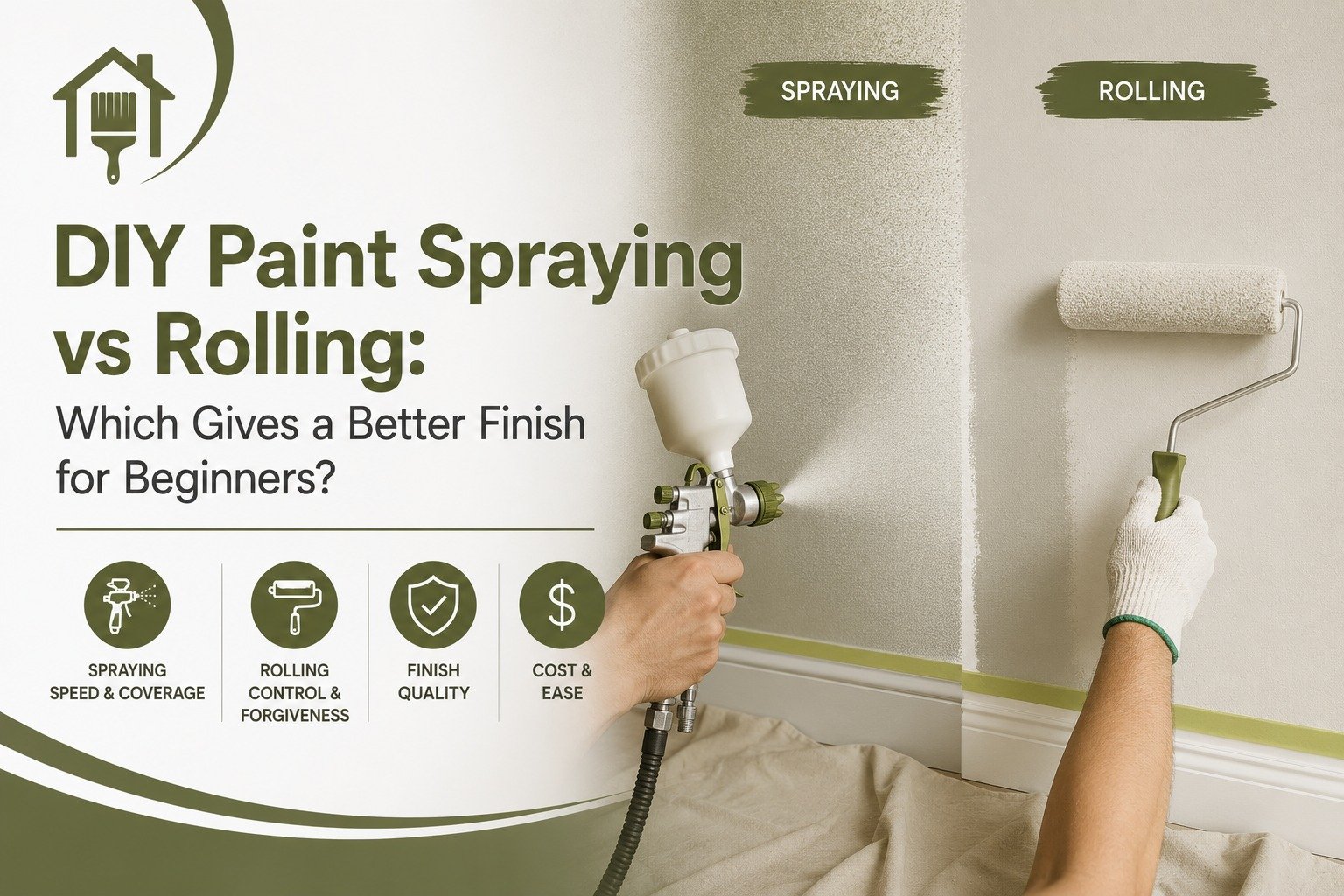 DIY paint spraying vs rolling