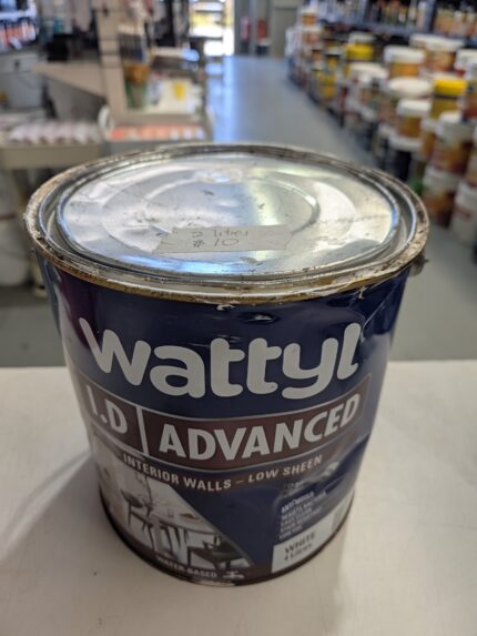 Wattyl - ID Advanced - Interior Walls - White - Low Sheen - Water Based - 2 litres $10