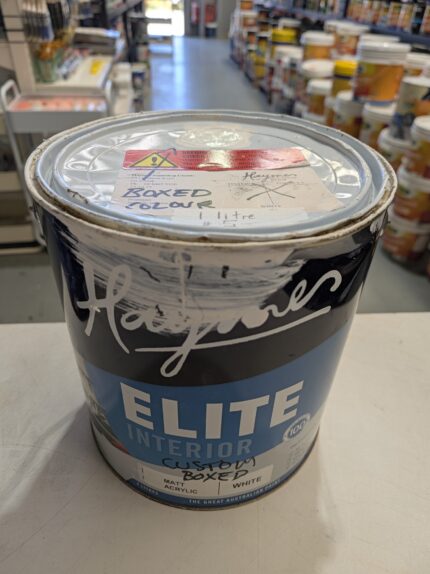 Haymes - Elite - Interior - White - Matt Acrylic - 1 litre for $5