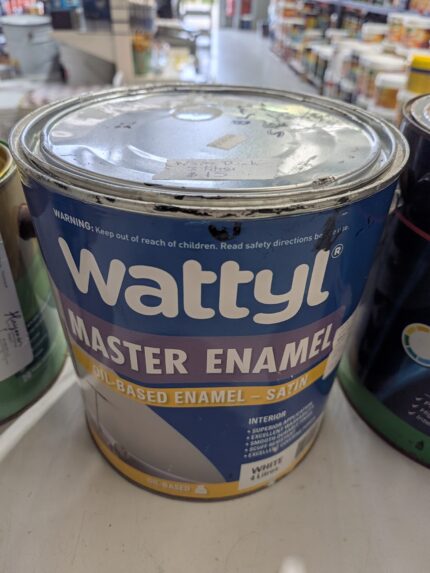 Wattyl - Master Enamel - Interior - Oil Based - White Duck - Satin - 3 litres for $15