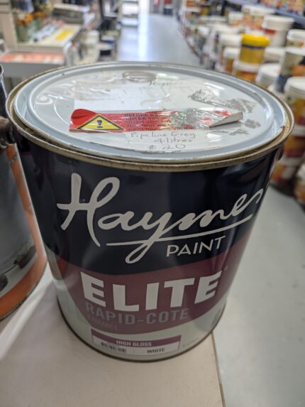 Haymes - Elite - Rapid Cote - Enamel - Pipeline Grey - High Gloss - 4 litres for $20