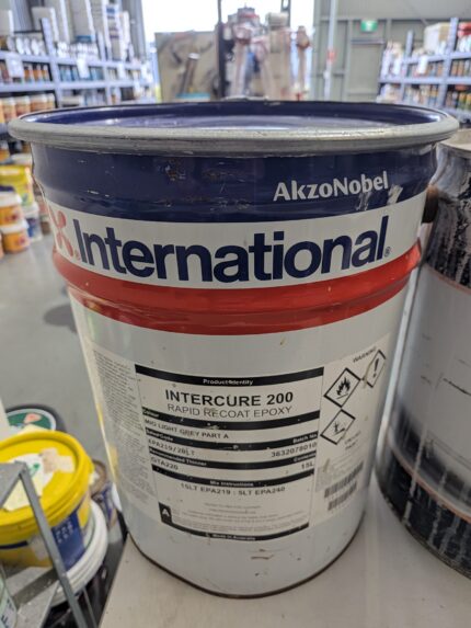 International - Intercure 200 Rapid Recoat Epoxy - Mid Light Grey - 5 litres for $25