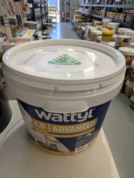 Wattyl - ID Advanced - Water based - Interior Walls - White Satin - 10 litres for $50
