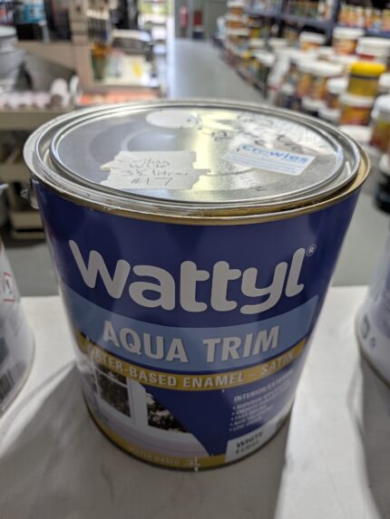 Wattyl - Aqua Trim - Water Based Enamel - Ceiling White - 3.5 litres for $17
