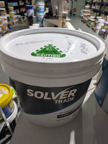 Solver Trade - Interior/Exterior - Acrylic - White - Low Sheen - 8 litres for $40