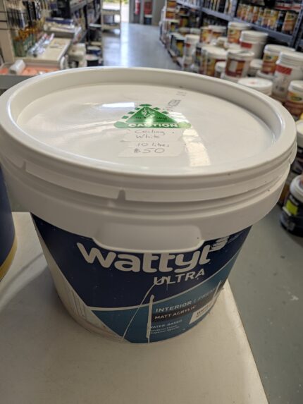 Wattyl Ultra - Interior - Water Based - Ceiling White - Matt - 10 litres for $50