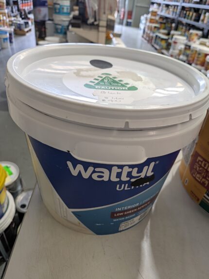 Wattyl Ultra - Interior - Water Based - Black - Low Sheen - 8 litres for $40