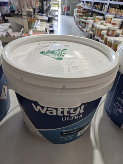 Wattyl Ultra - Interior - Water Based - Ceiling White - Matt - 10 litres for $50