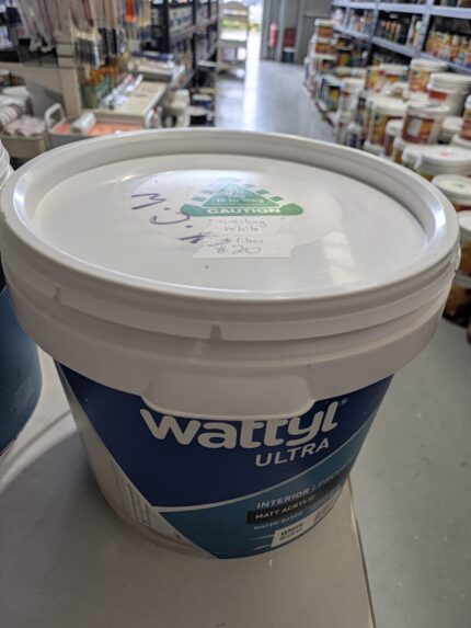 Wattyl Ultra - Interior - Water Based - Ceiling White - Matt - 4 litres for $20