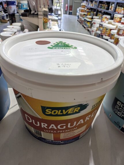 Solver - Duraguard - Self Priming - Brown - Low Sheen Acrylic - 8 litres for $40