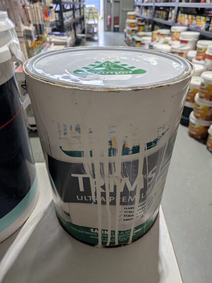 Solver - Trims Ultra Premium - White - Satin Enamel - 3 litres for $15
