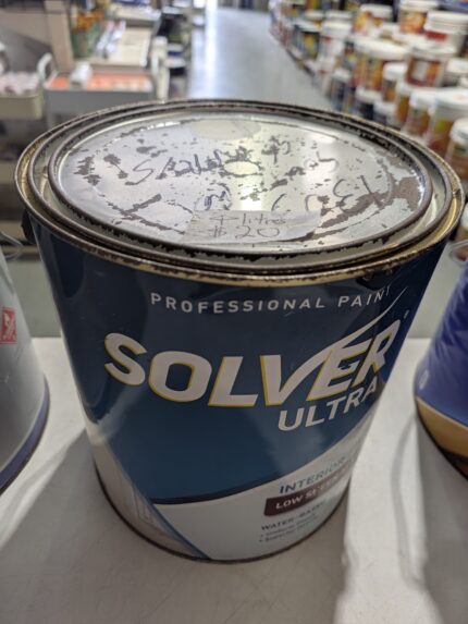 Solver Ultra - Interior - Water Based - White - Low Sheen Acrylic - 4 litres for $20