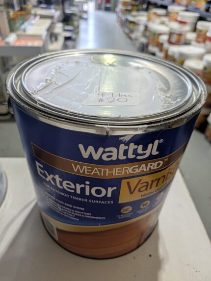 Wattyl - Weathergard - Exterior Varnish - Clear - High Gloss - 4 litres for $20