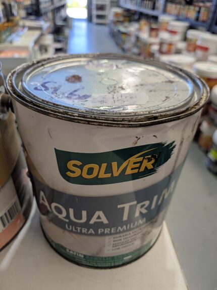 Solver - Aqua Trim - Interior / Exterior - White - Satin - 3 litres for $15