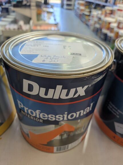 Dulux - Professional - Interior - White - Low Sheen Acrylic - 4 litres for $20