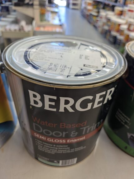 Berger - Water Based - Door & Trim - Wallaby - Semi Gloss - 3.5 litres for $17