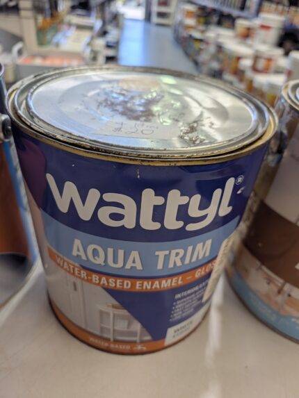 Wattyl - Aqua Trim - Water Based Enamel - Beige - Gloss - 4 litres for $20