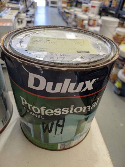 Dulux - Professional Enamel - Hard Wearing - White - Semi Gloss - 3.5 litres for $17