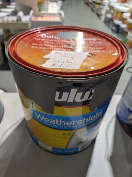 Dulux - Weathershield - Self Priming - Hammer Grey - Low Sheen - 3.5 litres for $17